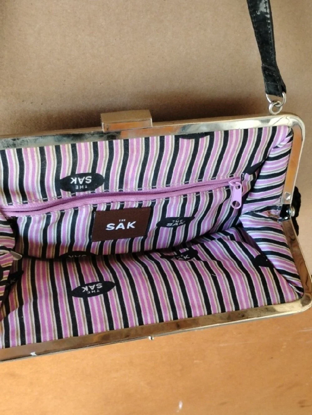 Black Woven Evening Clutch Handbag